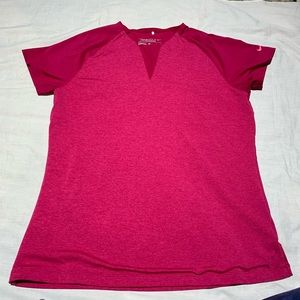 Pink nike golf top